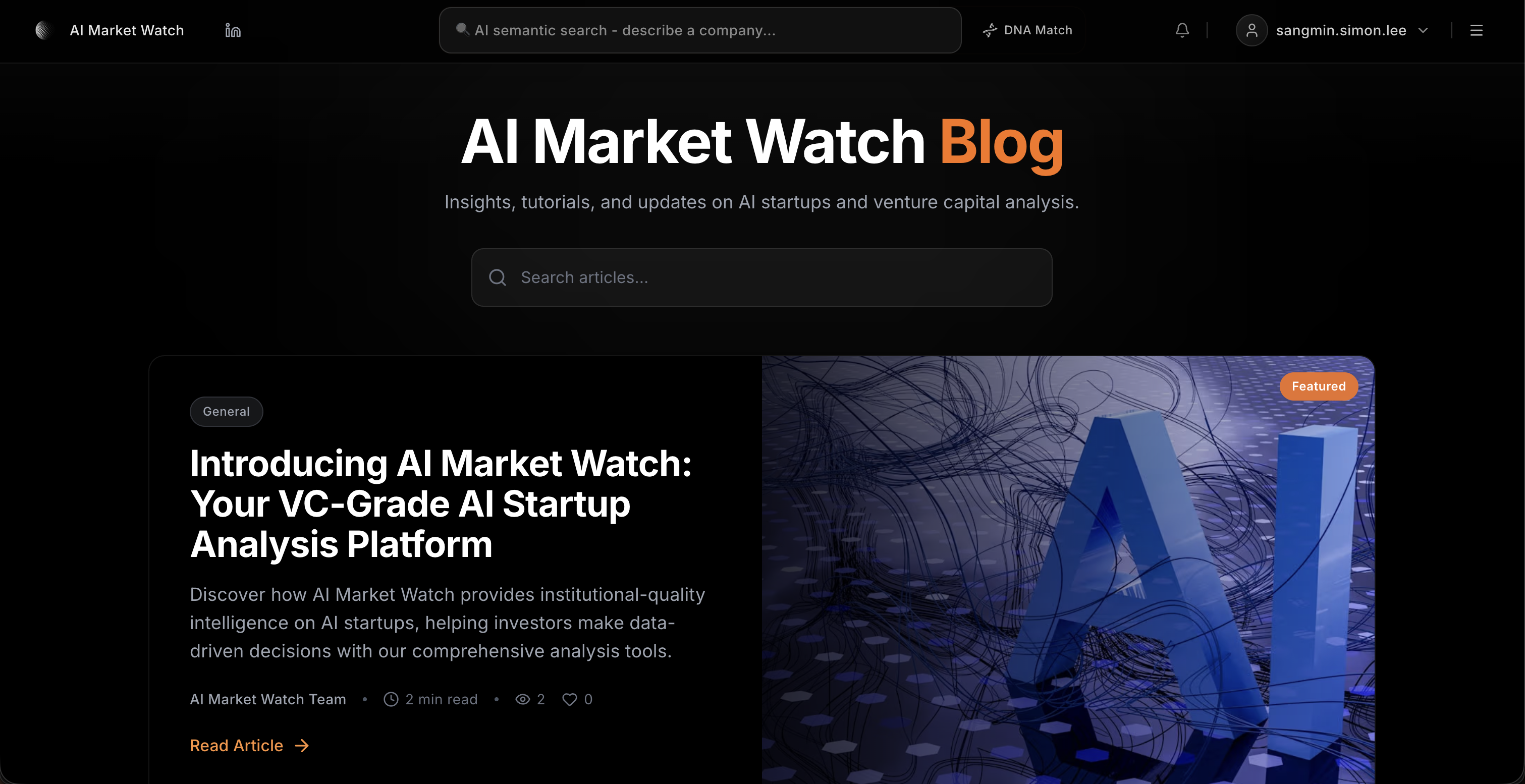 Welcome to the AI Market Watch Blog: Your Window into the AI Startup Ecosystem